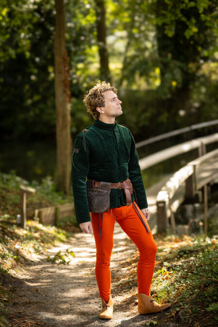 Kurzer gesteppter Gambeson aus Samt „Schwertmeister”