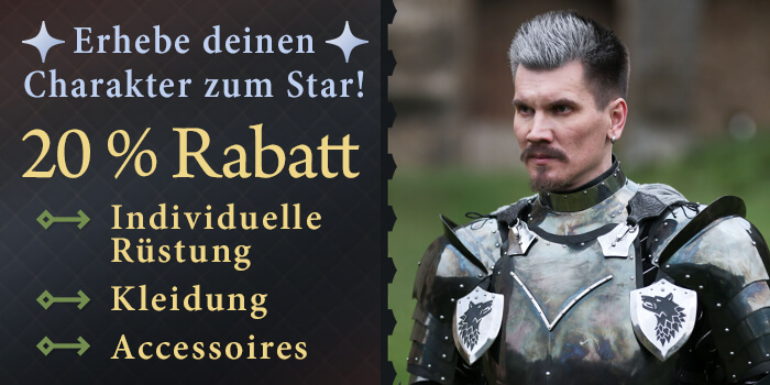20% rabatt | Kleidung | Rustung | Accessoires