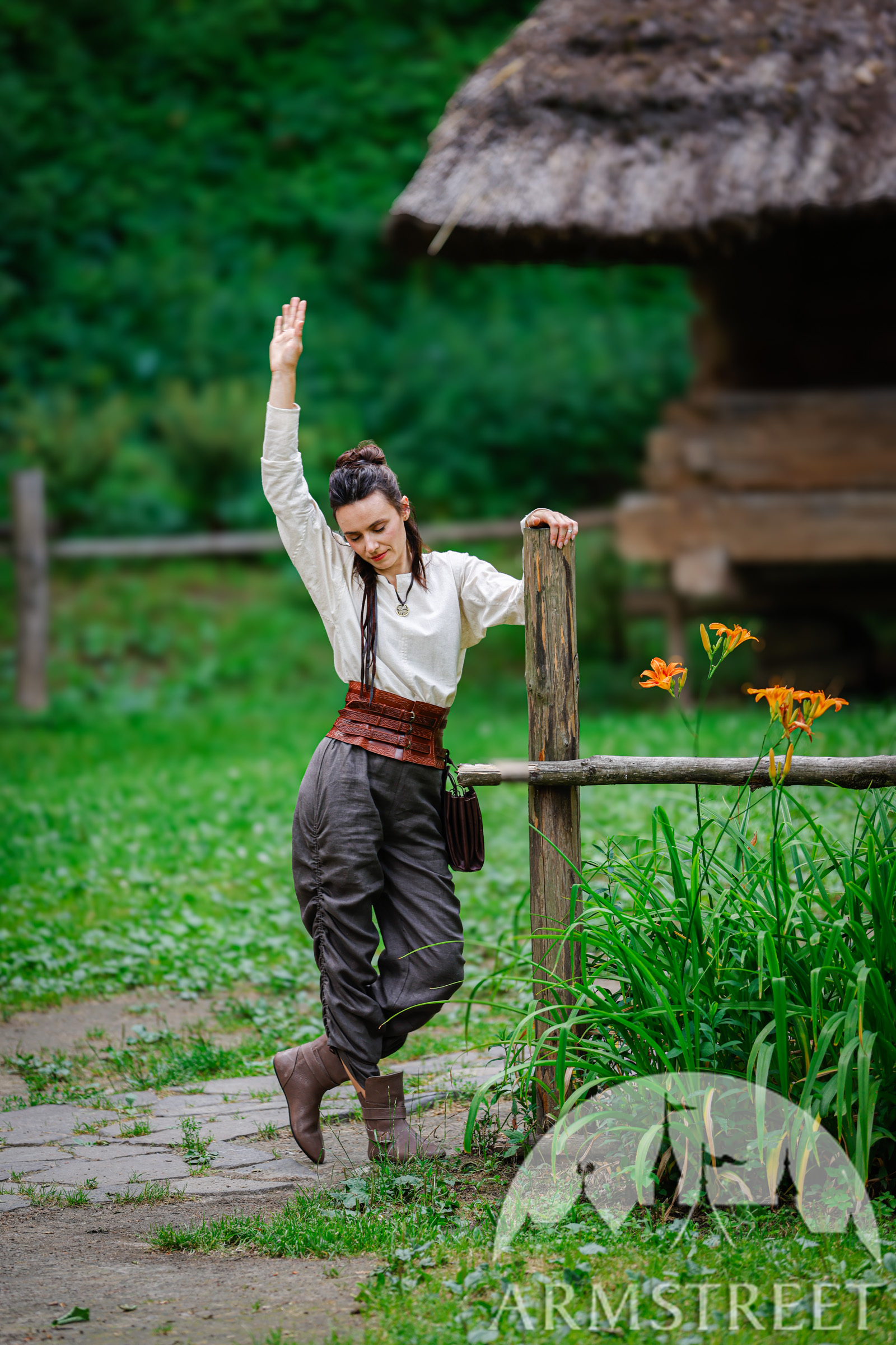 Short fine linen undertunic "Huntress" Short medieval underwear fine linen unisex tunic "Huntress"