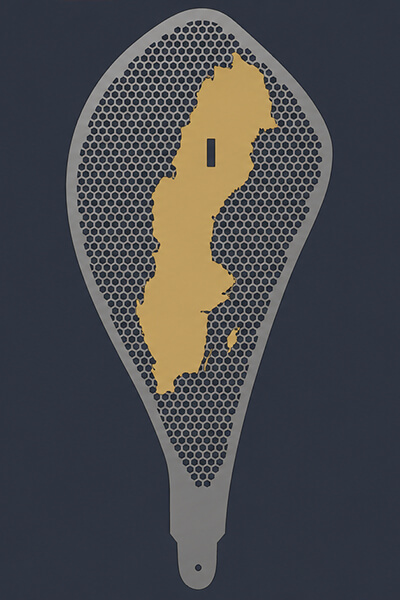 Schweden auf dem S&auml;bel Gef&auml;&szlig;