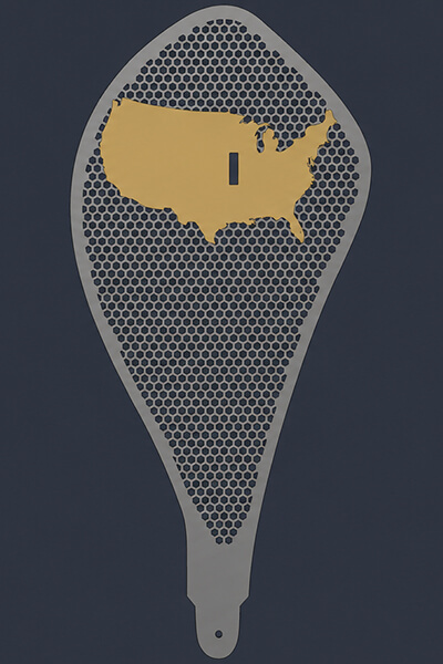 USA auf dem S&auml;bel Gef&auml;&szlig;